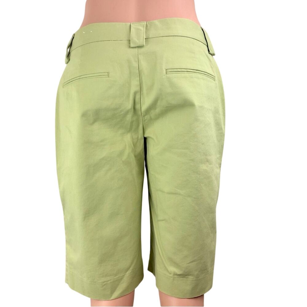 Express Design Studio Popular Editor Style Green Shorts Bermuda Length - Picture 5 of 16